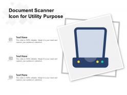 Document scanner icon for utility purpose