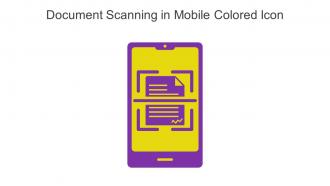 Document Scanning In Mobile Colored Icon In Powerpoint Pptx Png And Editable Eps Format