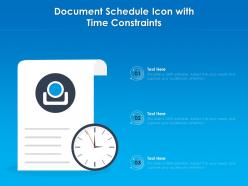Document Schedule Icon With Time Constraints