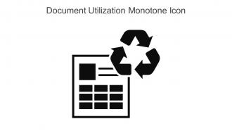 Document Utilization Monotone Icon In Powerpoint Pptx Png And Editable Eps Format