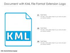 Document With KML File Format Extension Logo