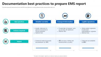 Documentation Best Practices To Prepare EMS Report