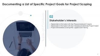 Documenting A List Of Specific Project Goals For Project Scoping Powerpoint Presentation Slides