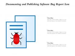 Documenting and publishing software bug report icon