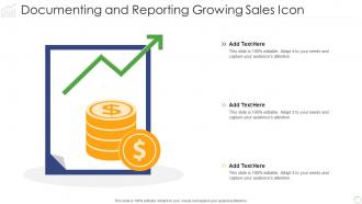 Documenting and reporting growing sales icon