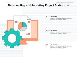 Documenting and reporting project status icon