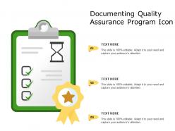 Documenting quality assurance program icon