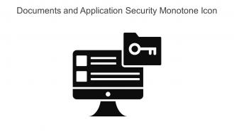 Documents And Application Security Monotone Icon In Powerpoint Pptx Png And Editable Eps Format