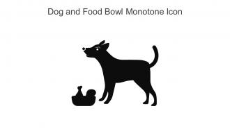 Dog And Food Bowl Monotone Icon In Powerpoint Pptx Png And Editable Eps Format
