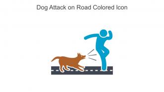 Dog Attack On Road Colored Icon In Powerpoint Pptx Png And Editable Eps Format