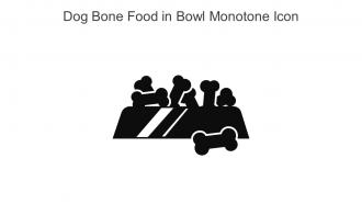 Dog Bone Food In Bowl Monotone Icon In Powerpoint Pptx Png And Editable Eps Format