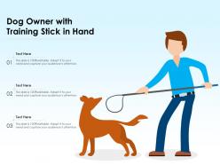 Dog owner with training stick in hand