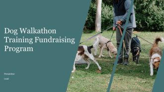 Dog Walkathon Training Fundraising Program PPT Example AT