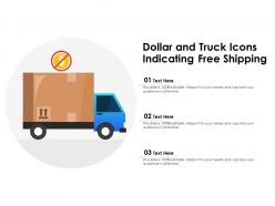 Dollar and truck icons indicating free shipping