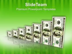 Dollar bill graph business growth success powerpoint templates ppt themes and graphics 0213