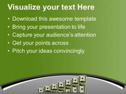 Dollar bills as a bar graph powerpoint templates ppt themes and graphics 0213
