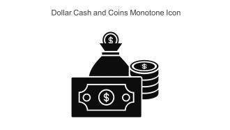 Dollar Cash And Coins Monotone Icon In Powerpoint Pptx Png And Editable Eps Format