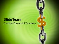 Dollar chain business powerpoint templates ppt themes and graphics 0113