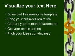 Dollar chain business powerpoint templates ppt themes and graphics 0113