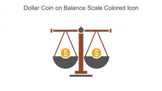 Dollar Coin On Balance Scale Colored Icon In Powerpoint Pptx Png And Editable Eps Format