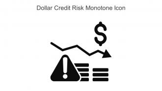 Dollar Credit Risk Monotone Icon In Powerpoint Pptx Png And Editable Eps Format