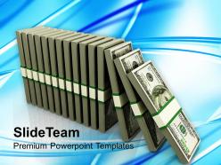 Dollar dominoes business powerpoint templates ppt themes and graphics 0113