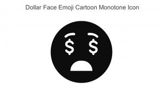 Dollar Face Emoji Cartoon Monotone Icon In Powerpoint Pptx Png And Editable Eps Format