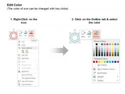 Dollar gear organizational chart bar graph ppt icons graphics