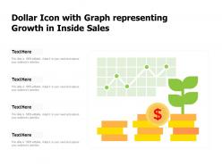 Dollar icon with graph representing growth in inside sales