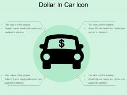 Dollar in car icon