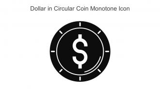 Dollar In Circular Coin Monotone Icon In Powerpoint Pptx Png And Editable Eps Format