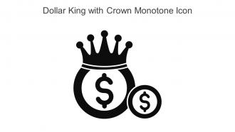Dollar King With Crown Monotone Icon In Powerpoint Pptx Png And Editable Eps Format