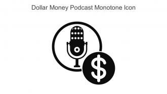Dollar Money Podcast Monotone Icon In Powerpoint Pptx Png And Editable Eps Format