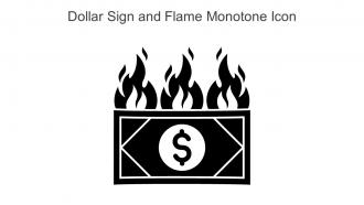 Dollar Sign And Flame Monotone Icon In Powerpoint Pptx Png And Editable Eps Format