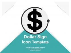 Dollar sign icon template ppt samples download