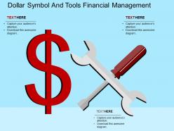 Dollar symbol and tools financial management flat powerpoint design
