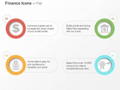 Dollar symbol coins banking target ppt icons graphics
