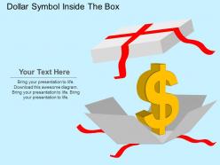 Dollar symbol inside the box flat powerpoint design