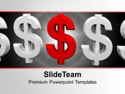 Dollar symbol on black background money powerpoint templates ppt themes and graphics 0313