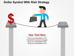 Dollar symbol with risk strategy flat powerpoint design