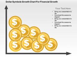 Dollar symbols growth chart for financial growth flat powerpoint design