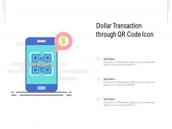 Dollar transaction through qr code icon