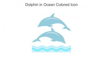 Dolphin In Ocean Colored Icon In Powerpoint Pptx Png And Editable Eps Format