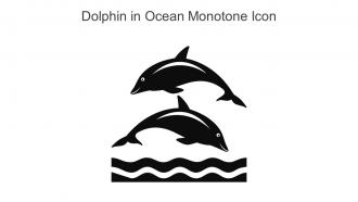 Dolphin In Ocean Monotone Icon In Powerpoint Pptx Png And Editable Eps Format