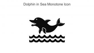 Dolphin In Sea Monotone Icon In Powerpoint Pptx Png And Editable Eps Format