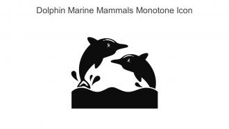 Dolphin Marine Mammals Monotone Icon In Powerpoint Pptx Png And Editable Eps Format