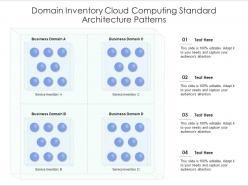 Domain inventory cloud computing standard architecture patterns ppt presentation diagram