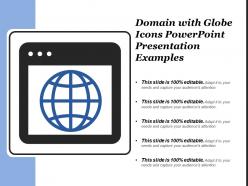 Domain with globe icons powerpoint presentation examples