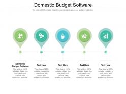 Domestic budget software ppt powerpoint presentation show graphics cpb