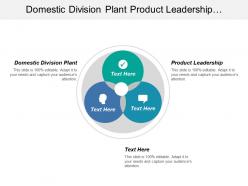 Domestic division plant product leadership improve business performance